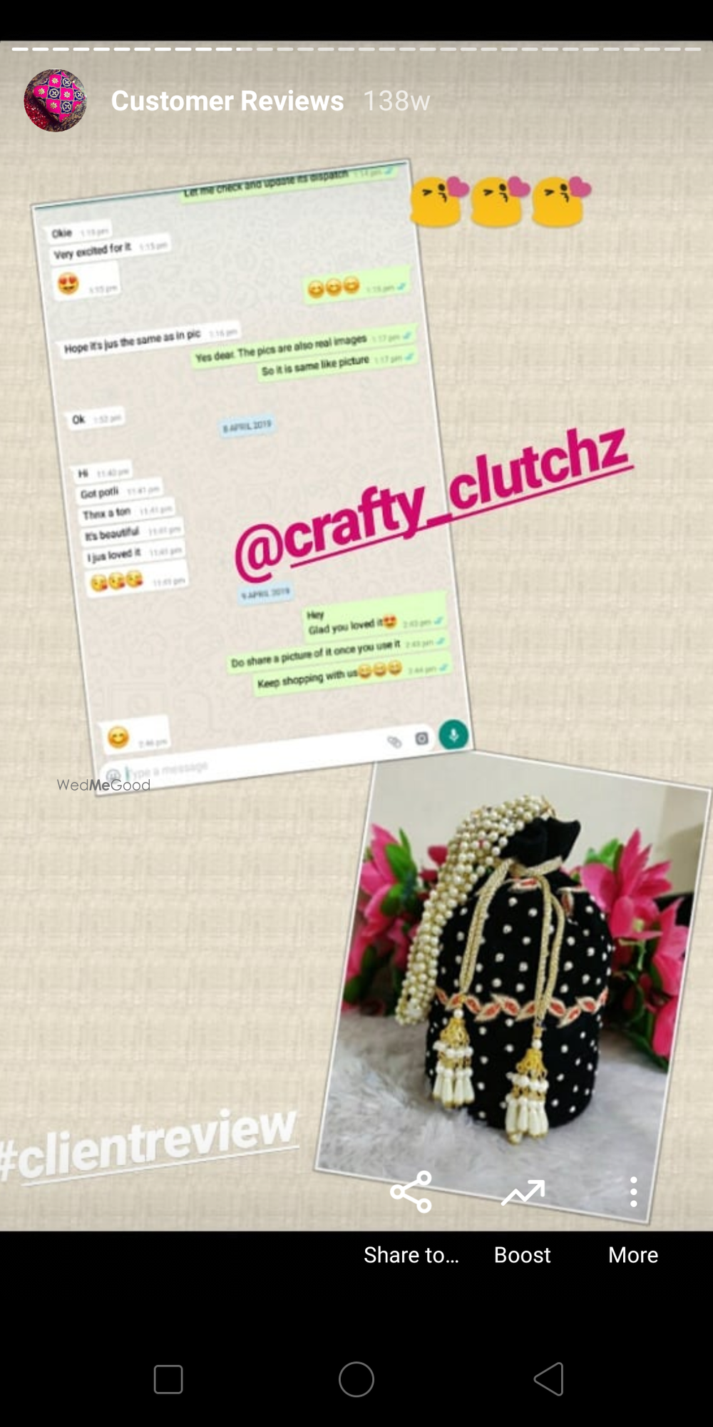Photo From Customer reviews on different platforms - By Crafty Clutchz