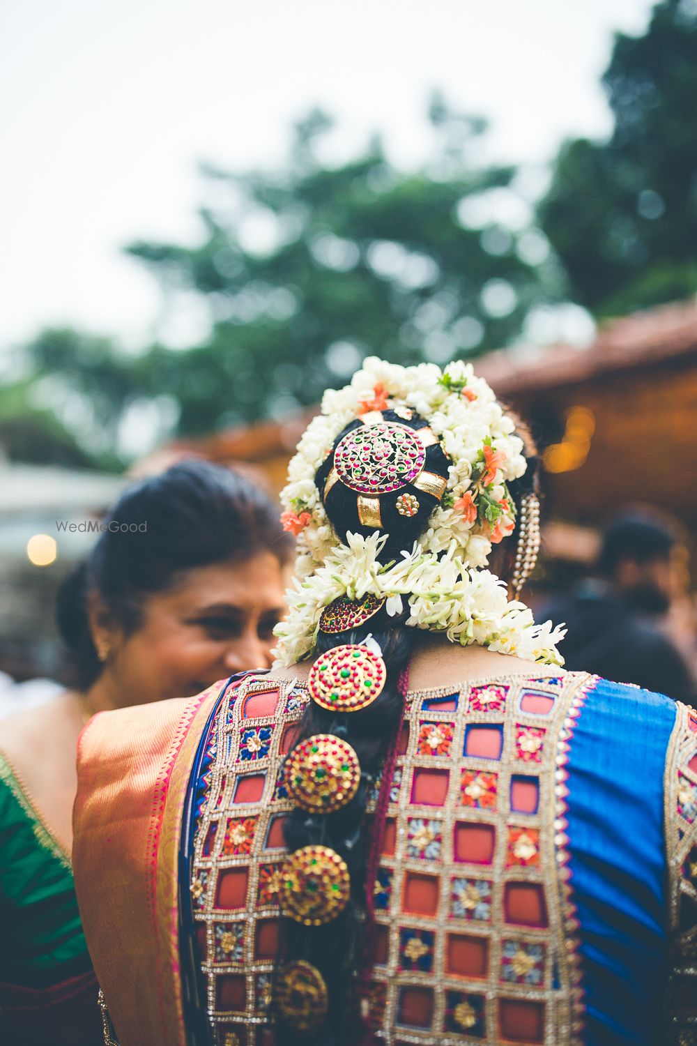 Photo of South Indian Wedding Braid with Accessories and Flowers