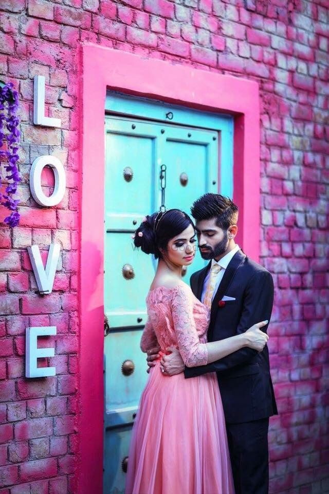 Photo of Cute couple holding each other pre wedding shot