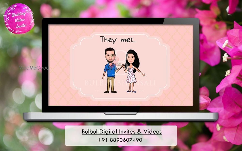 Photo From Srishti & Akshay Love Tale Invite - By Bulbul Bhansali - Digital Invites and Videos