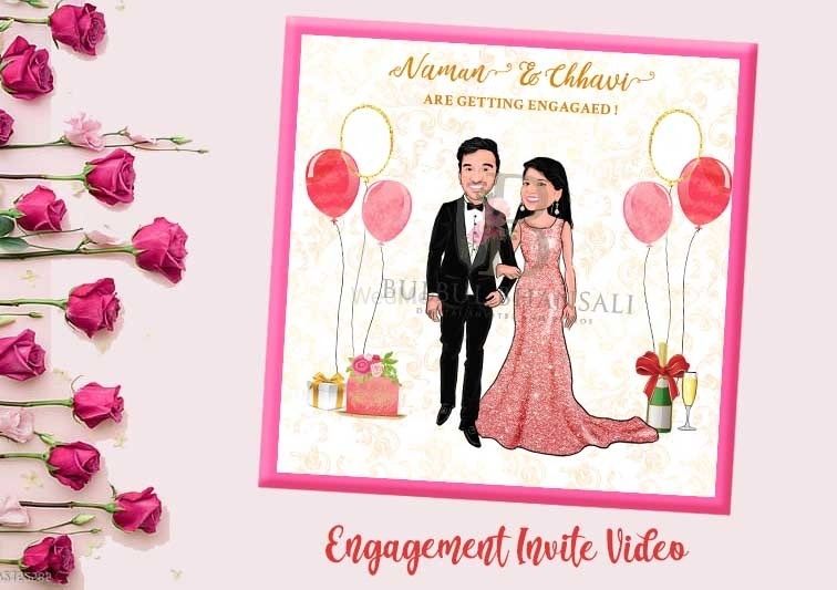 Photo From Naman ❤️ Chavvi Engagement invite - By Bulbul Bhansali - Digital Invites and Videos
