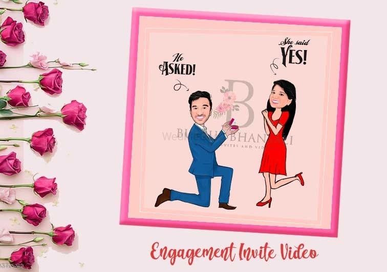 Photo From Naman ❤️ Chavvi Engagement invite - By Bulbul Bhansali - Digital Invites and Videos