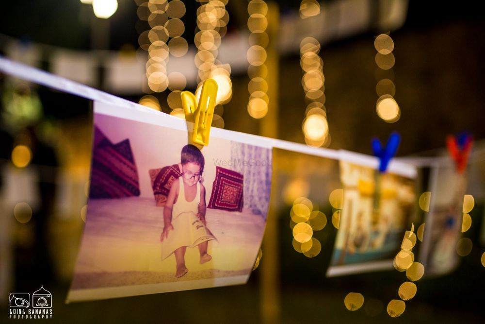 Photo of Baby Photo Display on String with Clips