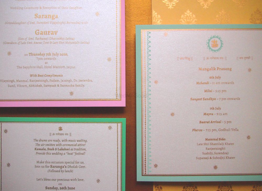 Photo From Gold & Pastels - By Invitations by Kimya Gandhi