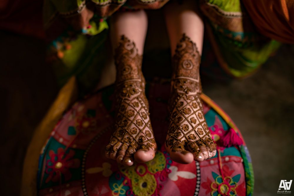 Photo of Bridal feet mehndi design