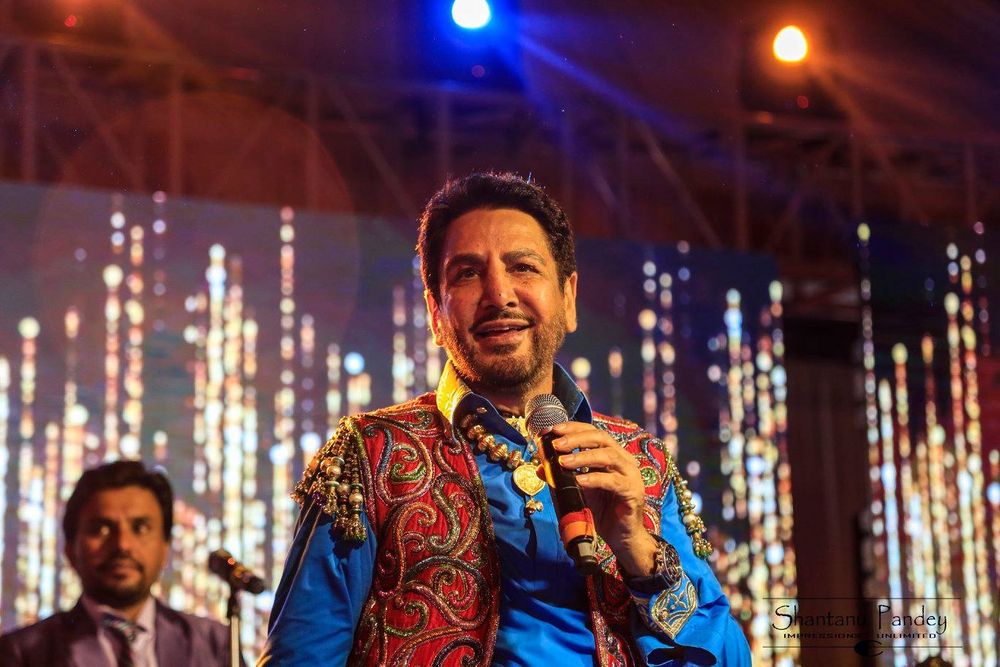 Photo of Gurdas Mann Performing at Sangeet Ceremony
