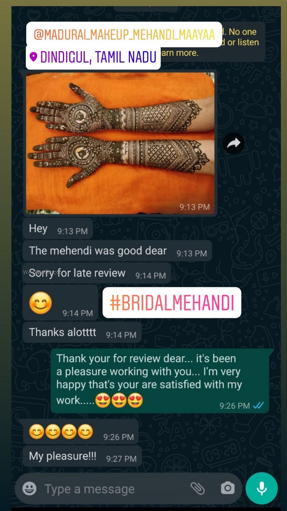 Photo From Client Reviews - By Madurai Mehendi Maayaa