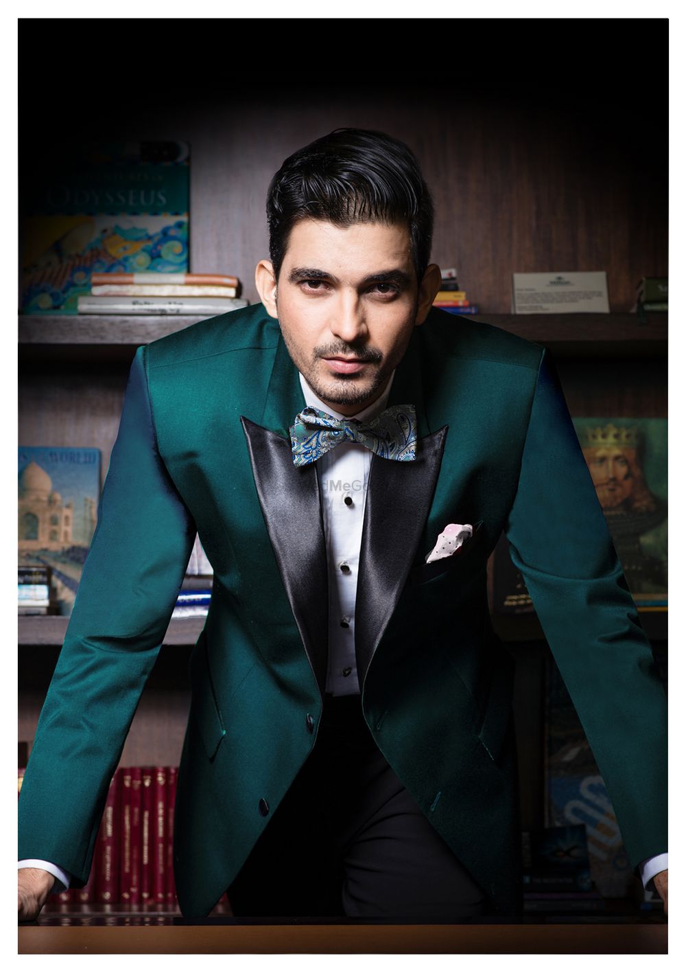 Photo of emerald green suit