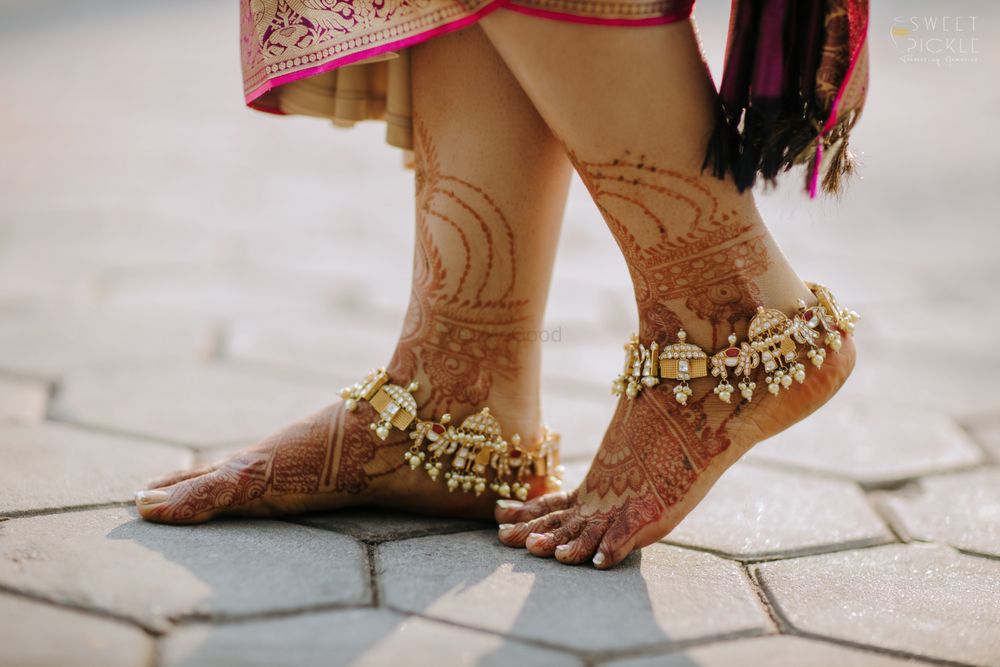 Photo of unique pajeb for south indian bride
