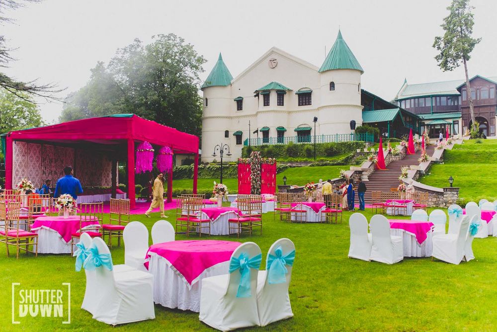 Photo of Colourful Castle Theme Destination Wedding Decor