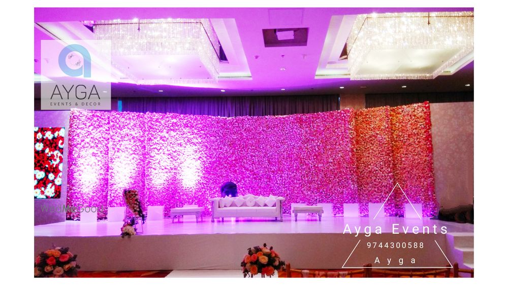 Photo From Vertical Flower Garden Wedding Design theme Decor - By Ayga Events