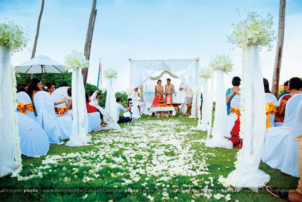 Photo of White Decor for Beach Destination Wedding