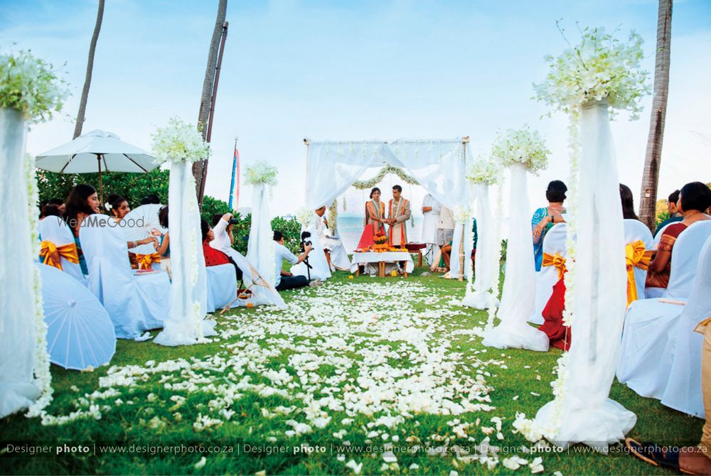 Photo of White Decor for Beach Destination Wedding