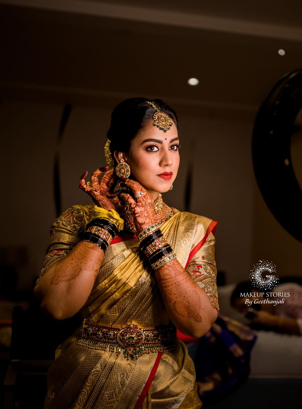 Photo of Soith indian bride getting ready shot