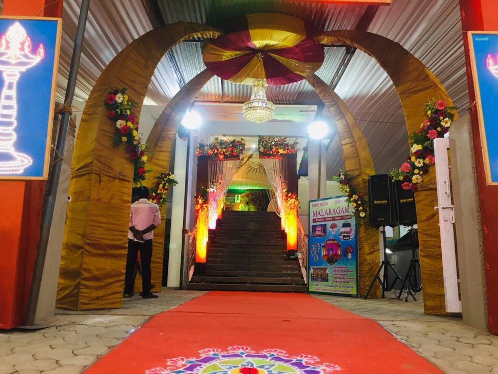 Photo From entrance welcome arch & name board - By Malaragam Decor & Florist