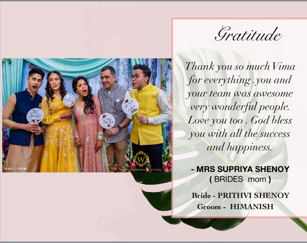 Photo From TESTIMONIALS  - By Wedlock Weddings by Vima