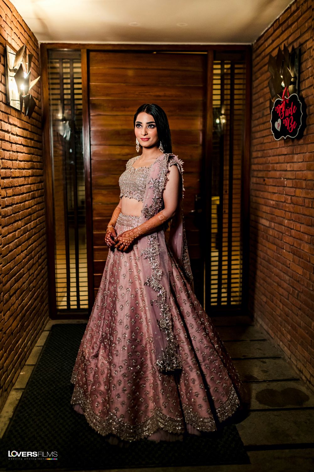 Photo of engagement or sangeet lehenga in dusty lilac