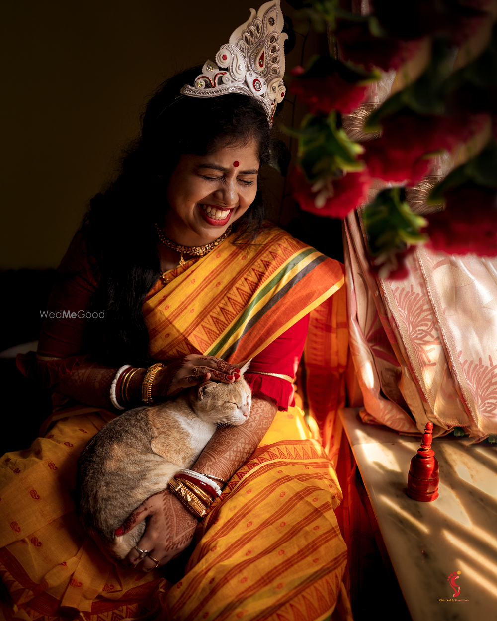 Photo From INTIMATE HOME WEDDING---Photographer turns Bride!! - By Charcoal & Vermillion