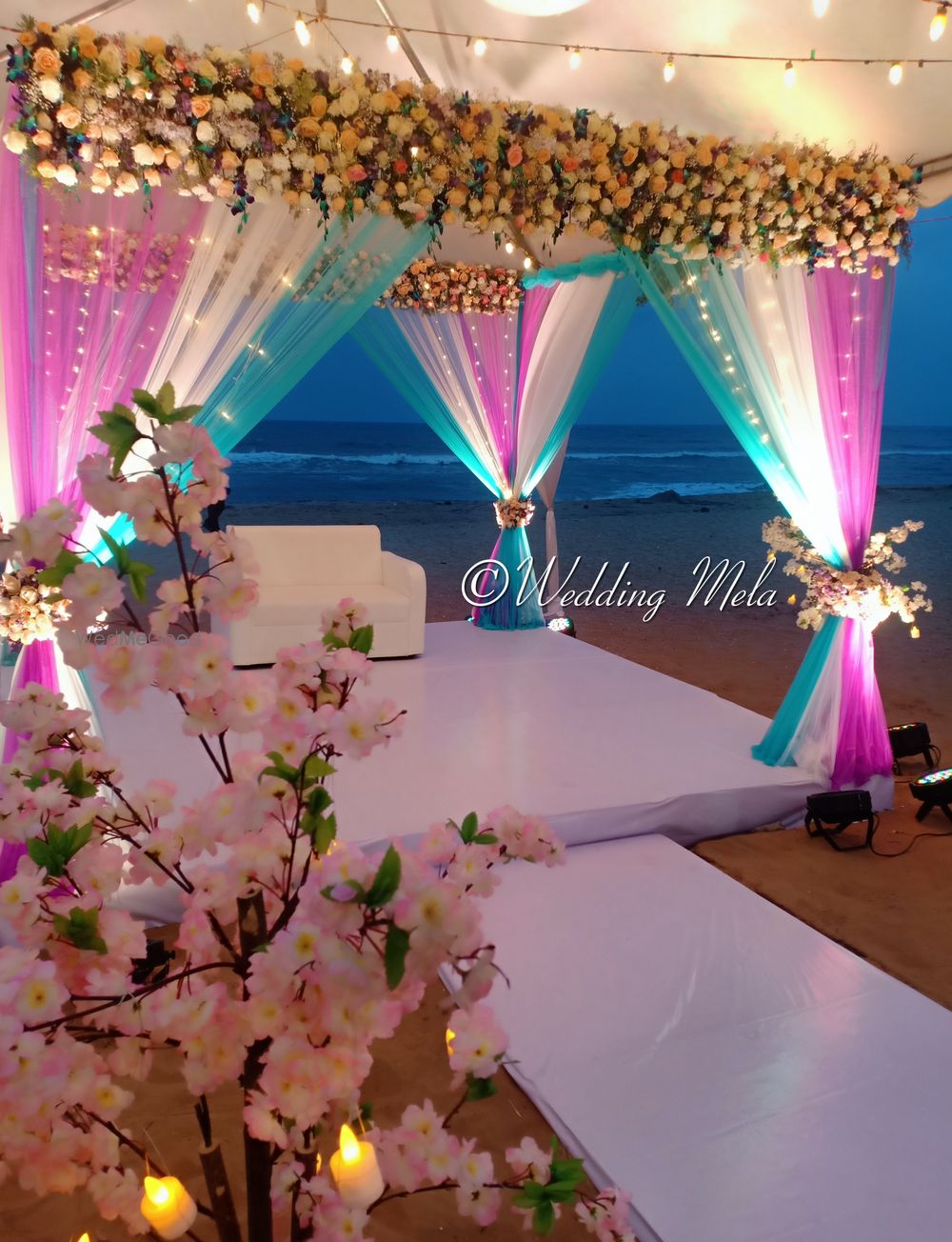 Photo From A Beautifully Lit Beach Wedding - By Wedding Mela