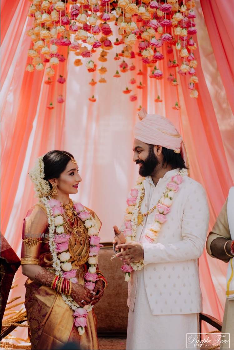 Photo of South Indian couple portrait.