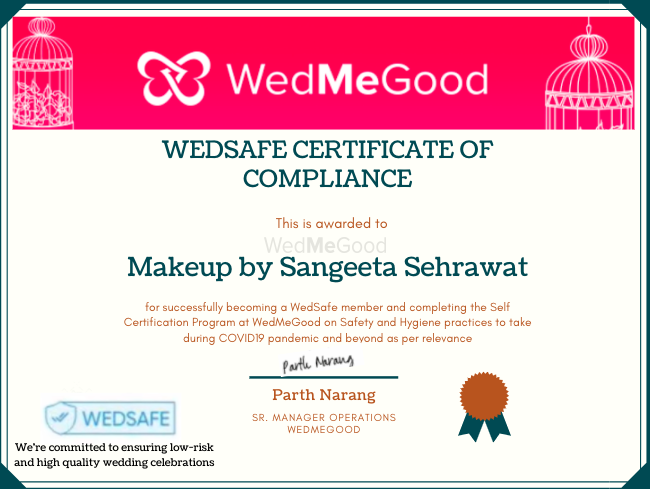 Photo From WedSafe - By Makeup by Sangeeta Sehrawat