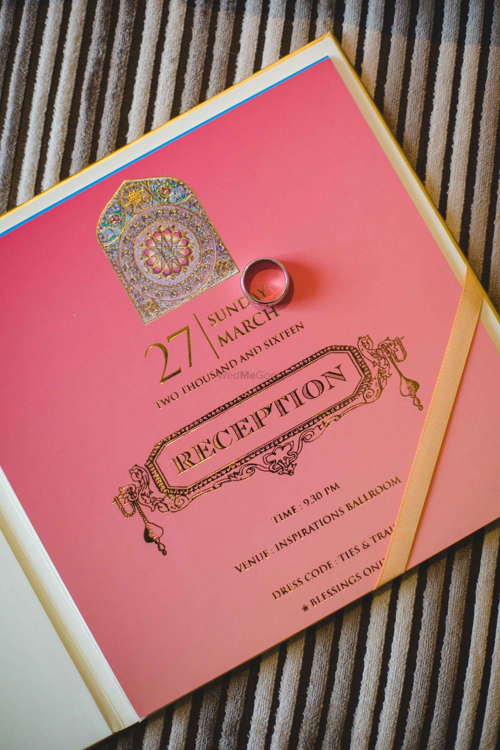 Photo of Pink reception card