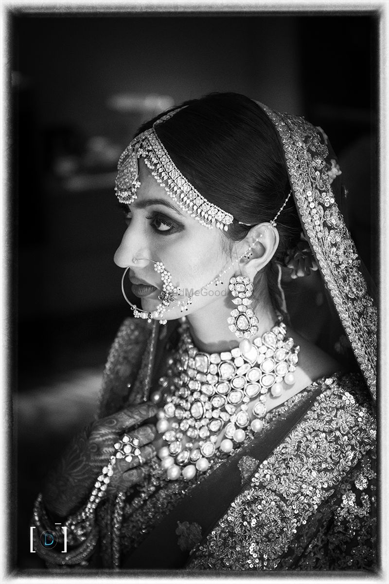 Photo of Black and White Portrait with Statement Jewellery
