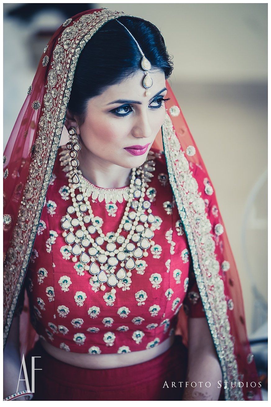 Photo of Red bridal lehenga