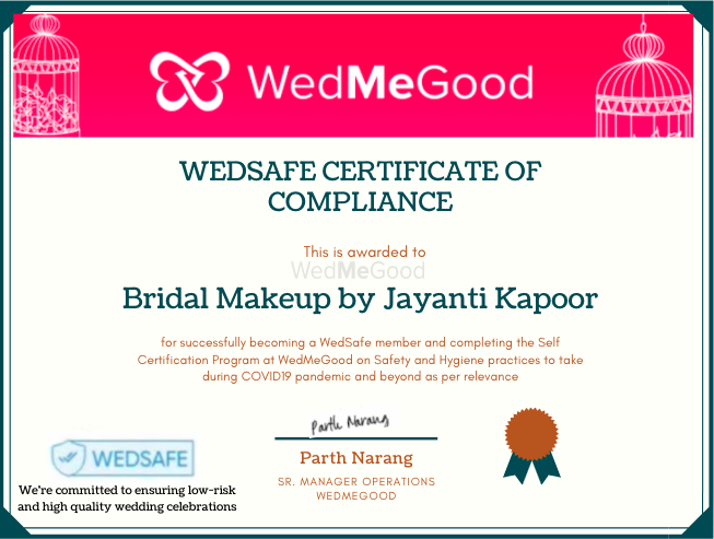 Photo From WedSafe - By Bridal Makeup by Jayanti Kapoor