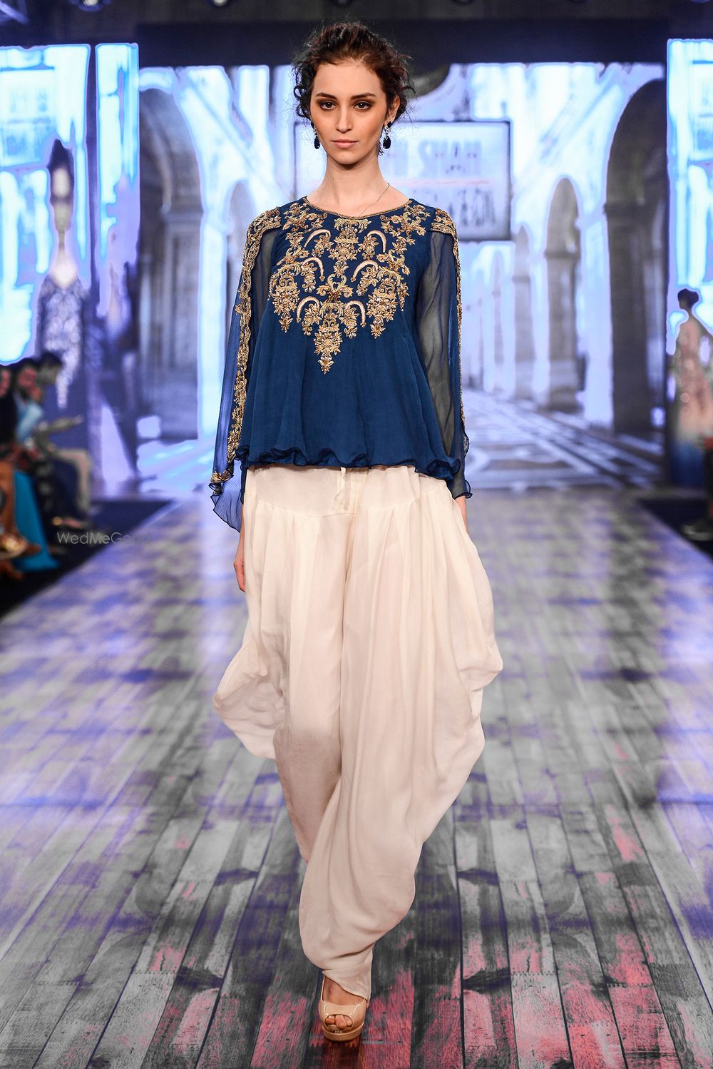 blue dhoti pants