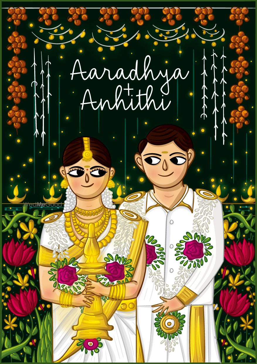 Photo From Kerala Wedding Illustrated Invite - By Atma Studios