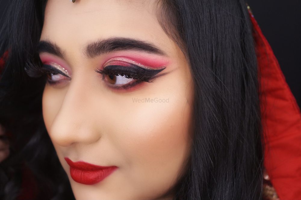 Photo From red bridal double cut crease  - By Get Sparkled by Aenaz Khan 