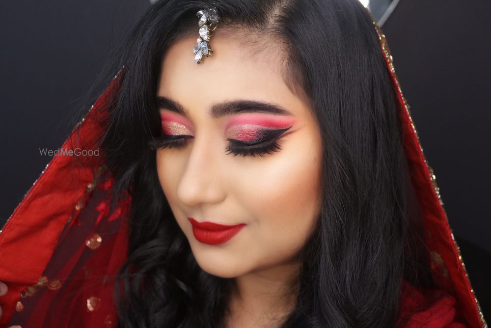 Photo From red bridal double cut crease  - By Get Sparkled by Aenaz Khan 