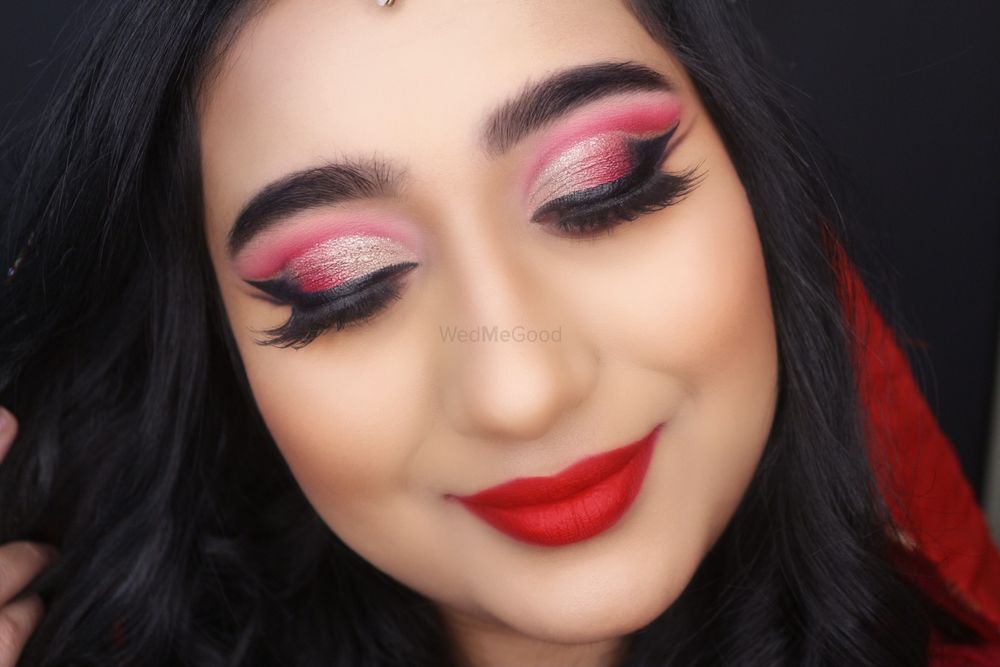 Photo From red bridal double cut crease  - By Get Sparkled by Aenaz Khan 