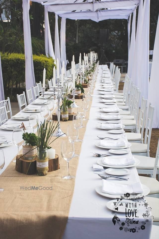 Photo of white table decor