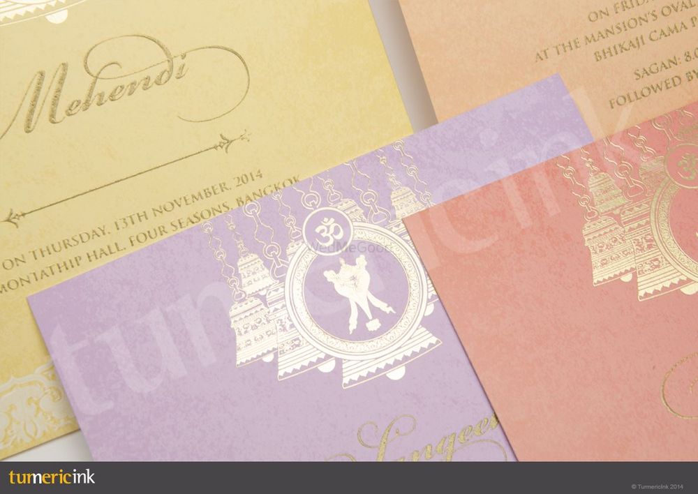 Photo of pastel invitation cards