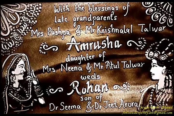 Photo From Amrusha Weds Rohan - By Artistic Dexterity - Bespoke Sand Art Video Invitations