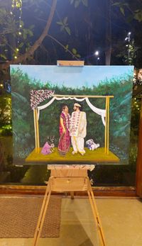 review-Artist Shivani Jaiswal || Live wedding Painter