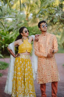 Haldi dress for outlet groom sister