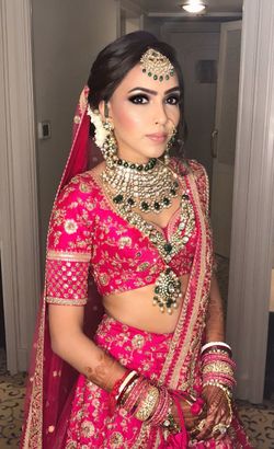 Photo of Stunning hot pink lehenga for an Indian bride