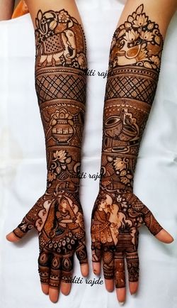 Mehndi Artist Making Mehndi Bridal Hand In India Mehndi Design Stock Photo  - Download Image Now - iStock