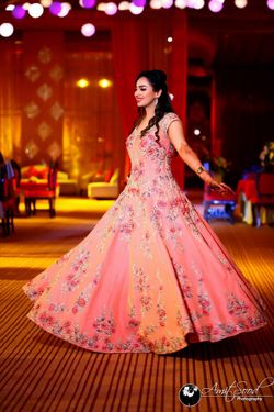 Indo western dress for engagement best sale for bride