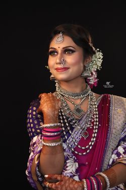 oxidised jewellery with nauvari saree