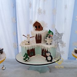 Rose & Fairy Light Anniversary Cake - Cakoholic