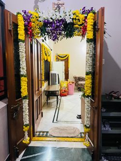 Marigold Flower Door Decoration Ideas/Wedding Decoration/DIY Decorations  Ideas - YouTube