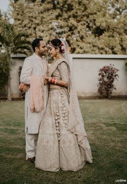 off white bridal lehenga