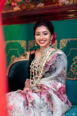 Green Organza Traditional Saree For Engagement