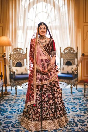 lehenga dupatta draping styles for bride