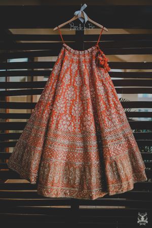 red and blue bridal lehenga by Anita Dongre summer bride 2015
