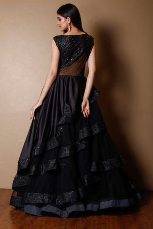 Latest best sale black gown